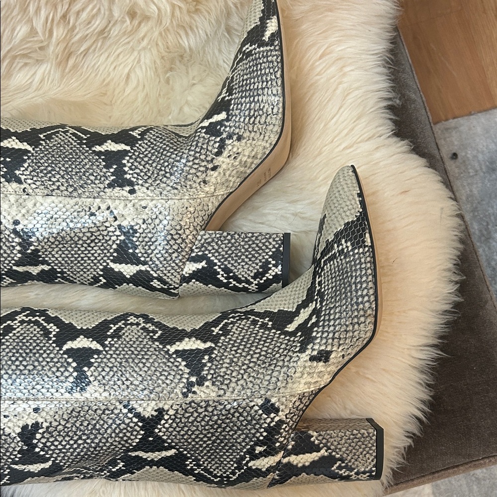 Paris Texas Snakeskin Python Pattern Knee-High Bo… - image 4